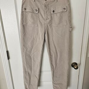 Free-people Women's Cream and Tan Trousers